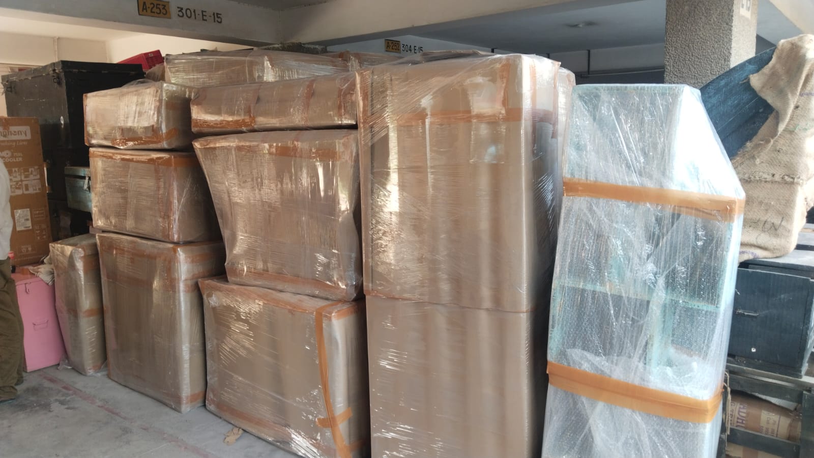 Krido Packers and Movers crew packing household boxes for shifting in Mohali